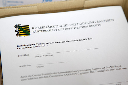 Vorstellung eines Corona-Testcenters für Reiserückkehrer an Autobahn A4 bei Görlitz