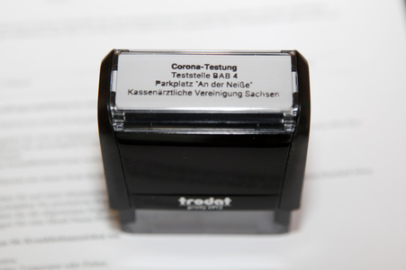 Vorstellung eines Corona-Testcenters für Reiserückkehrer an Autobahn A4 bei Görlitz