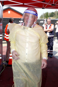 Vorstellung eines Corona-Testcenters für Reiserückkehrer an Autobahn A4 bei Görlitz