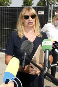 Vorstellung eines Corona-Testcenters für Reiserückkehrer an Autobahn A4 bei Görlitz