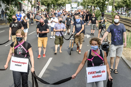 Demonstration 'Rettet die Veranstaltungsbranche' in Berlin
