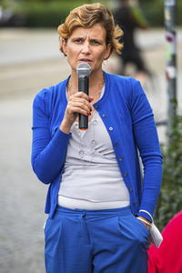 Katja Kipping beim Talk 'Das Rote Wohnzimmer' in Dresden