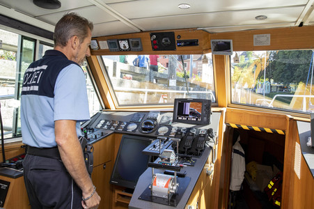 Wasserschutzpolizei auf dem Bodensee bei Überlingen
