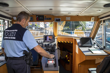 Wasserschutzpolizei auf dem Bodensee bei Überlingen