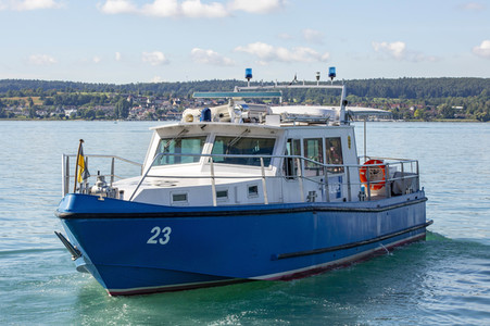 Wasserschutzpolizei auf dem Bodensee bei Überlingen
