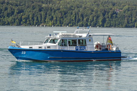 Wasserschutzpolizei auf dem Bodensee bei Überlingen