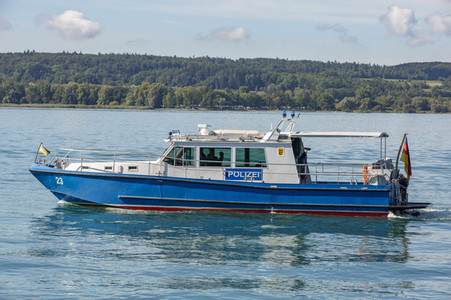 Wasserschutzpolizei auf dem Bodensee bei Überlingen