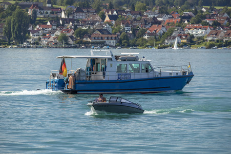 Wasserschutzpolizei auf dem Bodensee bei Überlingen