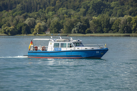 Wasserschutzpolizei auf dem Bodensee bei Überlingen