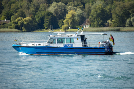 Wasserschutzpolizei auf dem Bodensee bei Überlingen