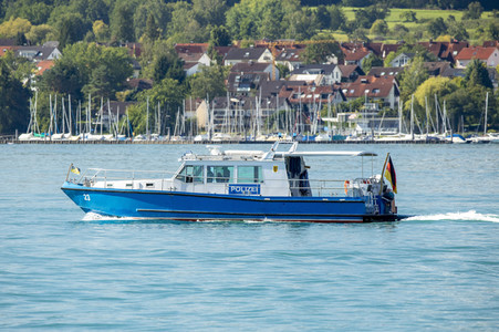 Wasserschutzpolizei auf dem Bodensee bei Überlingen