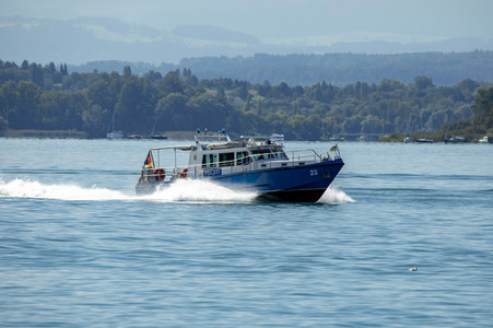 Wasserschutzpolizei auf dem Bodensee bei Überlingen