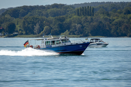 Wasserschutzpolizei auf dem Bodensee bei Überlingen