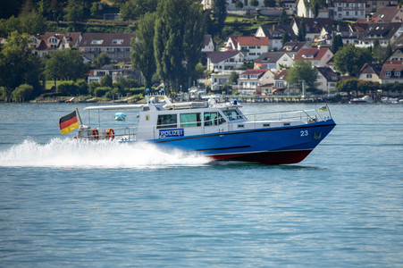 Wasserschutzpolizei auf dem Bodensee bei Überlingen
