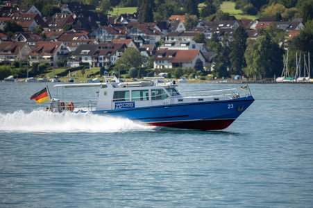 Wasserschutzpolizei auf dem Bodensee bei Überlingen