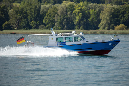 Wasserschutzpolizei auf dem Bodensee bei Überlingen