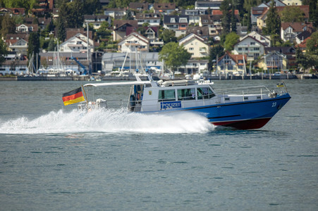 Wasserschutzpolizei auf dem Bodensee bei Überlingen