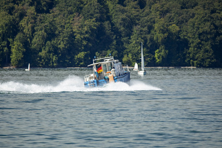 Wasserschutzpolizei auf dem Bodensee bei Überlingen