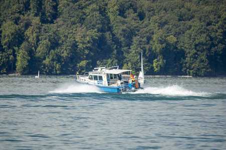 Wasserschutzpolizei auf dem Bodensee bei Überlingen