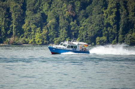 Wasserschutzpolizei auf dem Bodensee bei Überlingen