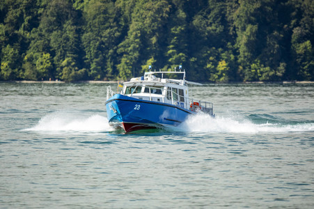 Wasserschutzpolizei auf dem Bodensee bei Überlingen