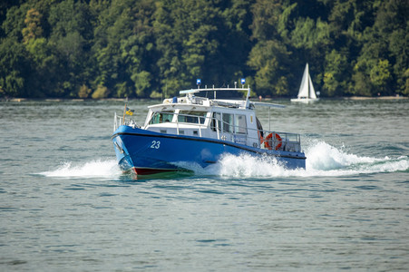 Wasserschutzpolizei auf dem Bodensee bei Überlingen