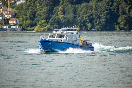 Wasserschutzpolizei auf dem Bodensee bei Überlingen