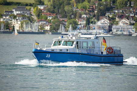 Wasserschutzpolizei auf dem Bodensee bei Überlingen