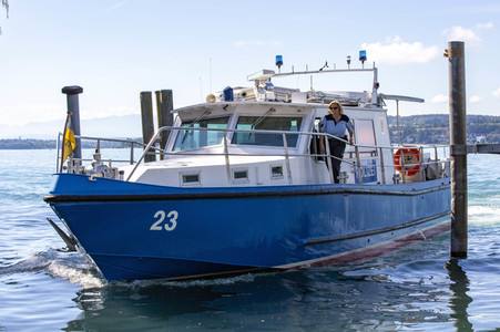 Wasserschutzpolizei auf dem Bodensee bei Überlingen