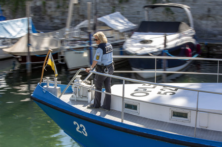 Wasserschutzpolizei auf dem Bodensee bei Überlingen