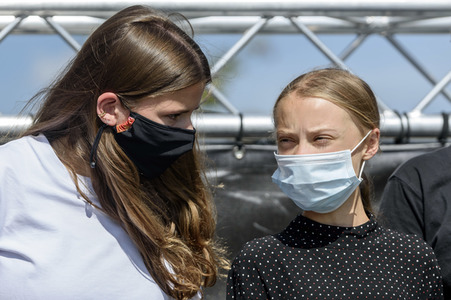 Pressekonferenz mit Greta Thunberg in Berlin
