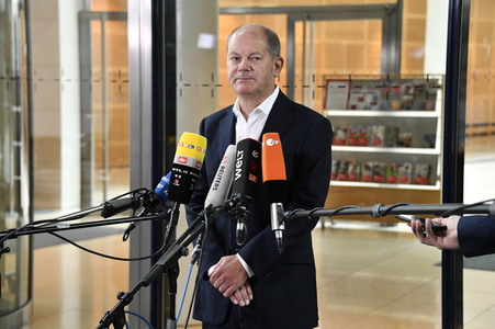 Pressestatement von Olaf Scholz zu Corona-Demonstration in Berlin