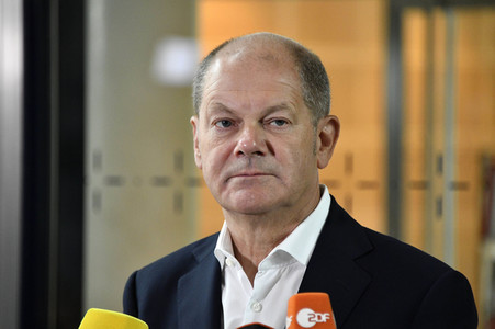 Pressestatement von Olaf Scholz zu Corona-Demonstration in Berlin