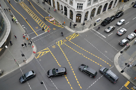 Autofreie Friedrichstraße in Berlin