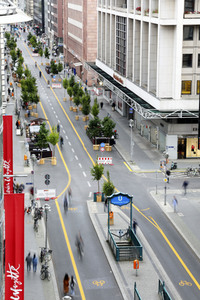 Autofreie Friedrichstraße in Berlin