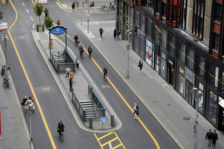 Autofreie Friedrichstraße in Berlin