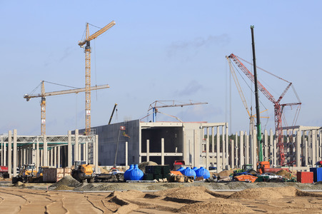 Richtfest auf der Baustelle der Tesla Gigafactory in Grünheide
