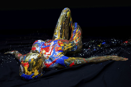 BodyArt Performance von Jörg Düsterwald in Wunstorf