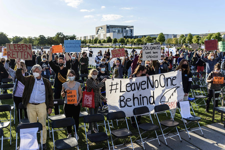 Demonstration 'Wir haben Platz' für die Aufnahme von Flüchtlingen in Berlin