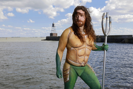 GEEK ART: Aquaman und Nixe / Aquaman and Mermaid Bodypainting