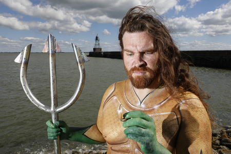 GEEK ART: Aquaman und Nixe / Aquaman and Mermaid Bodypainting