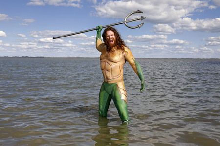 GEEK ART: Aquaman und Nixe / Aquaman and Mermaid Bodypainting