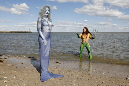 GEEK ART: Aquaman und Nixe / Aquaman and Mermaid Bodypainting