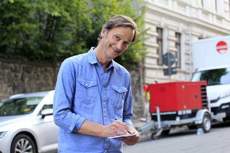 Dreharbeiten zum ARD-Fernsehfilm '3 1/2 Stunden' in Görlitz