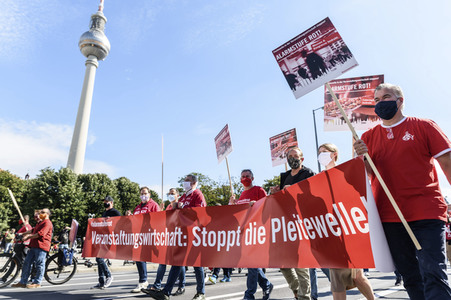 Demostratioin der Kultur-und Veranstaltungsbranche in Berlin