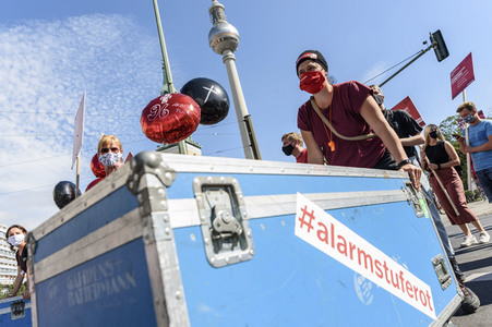 Demostratioin der Kultur-und Veranstaltungsbranche in Berlin