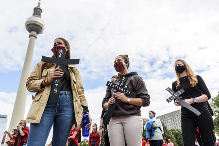 Demostratioin der Kultur-und Veranstaltungsbranche in Berlin