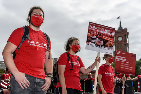 Demostratioin der Kultur-und Veranstaltungsbranche in Berlin