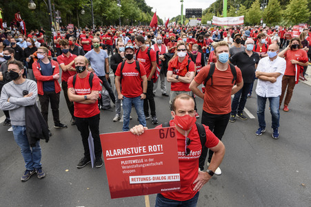 Demostratioin der Kultur-und Veranstaltungsbranche in Berlin