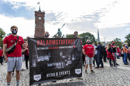 Demostratioin der Kultur-und Veranstaltungsbranche in Berlin